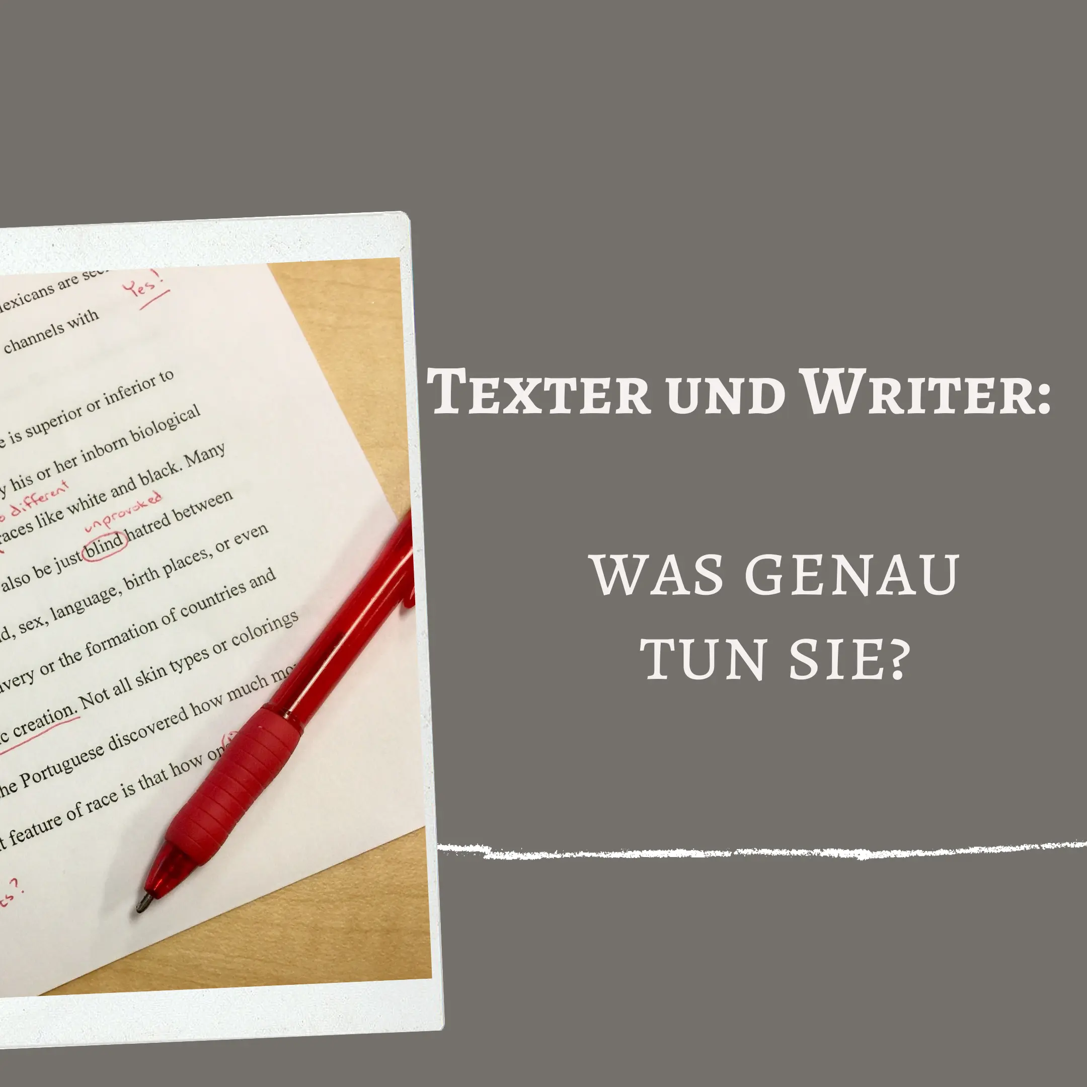 Texter und Writer: Was genau tun sie?; Beitragsbild